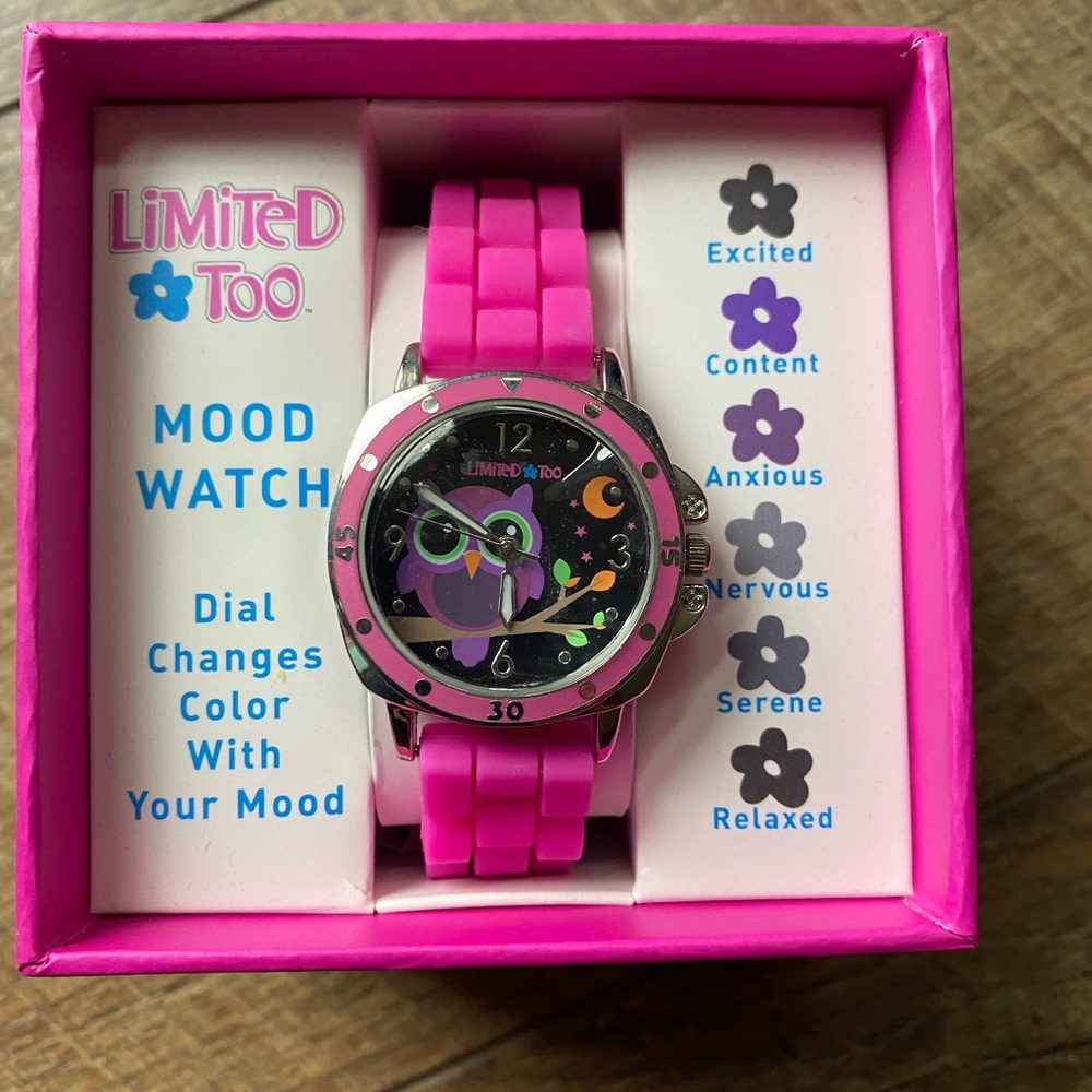 Limited Too Pink Color-Changing Owl Watch